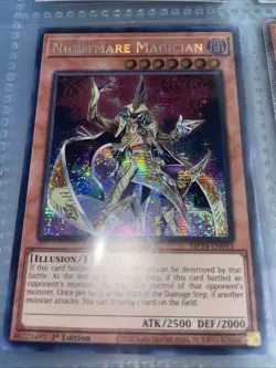 YuGiOh! - Nightmare Magician MP24-EN093 Secret Rare 1st Edition Near Mint - Image 2