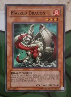 X 1 YuGiOh TCG Masked Dragon SD1-EN009 1st Edition LP - Image 1