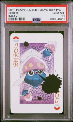 Pokemon Inkay Joker Tokyo Bay Playing Poker Card PSA 10 GEM MINT - Image 1