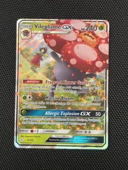 Vileplume GX 4/236 Cosmic Eclipse NM Ultra Rare Pokemon Card - Image 1