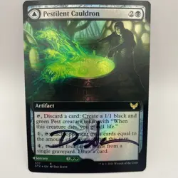 Pestilent Cauldron Card Signed By Dan Scott MTG Artist Proof - Image 1