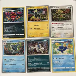 Shinji Kanda 6 Card Lot Blitzle Sharped Absol Whiscash Ariados Kecleon pokemon - Image 1