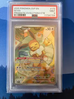 Prismatic Evolutions ETB Black Star Promo Eevee SVP SV 173 PSA 9 (2 cards!) - Image 4