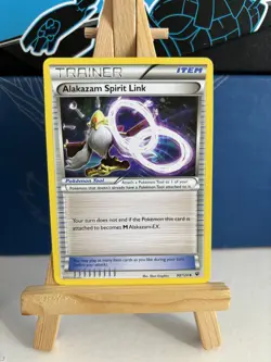 Pokemon: XY Series Fates Collide 2016 "ALAKAZAM SPIRIT LINK" Trade Card Nm-LP - Image 1
