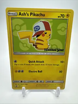 SEALED Ash’s Pikachu TCG SM108 2017 Promo Card Pokemon "I Choose You" - Image 1