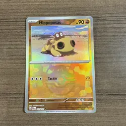 Hippopotas 052/131 Masterball Reverse Holo Prismatic Evolutions Pokemon Card - Image 1