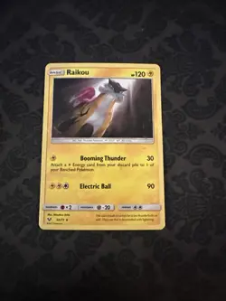 2017 Raikou 32/73 Holo Rare Shining Legends Pokemon TCG Card - Image 1