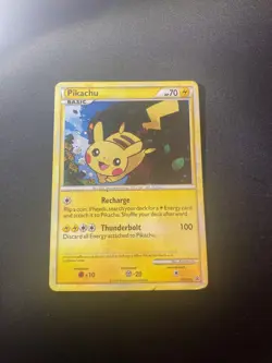 2010 Pikachu HGSS03 Holo Black Star Promo Pokemon Card LP - Image 1