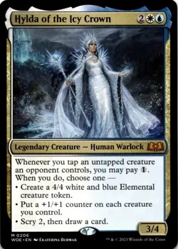 MTG Hylda of the Icy Crown Wilds of Eldraine NM M Magic - Image 1