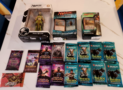Magic The Gathering NEW Sealed (14) Booster Packs & 2 decks Lot + bonus READ!! - Image 1