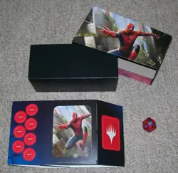 1x MTG Marvel's Spider-Man Empty Bundle Box w/ inserts & D20 Life-counter Dice - Image 1