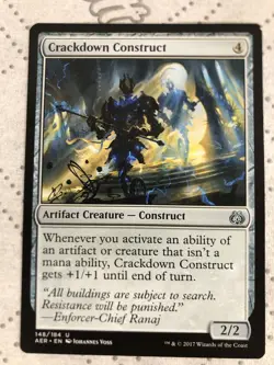 MTG Aether Revolt Crackdown Construct 148/184 NM Magic The Gathering - Image 1