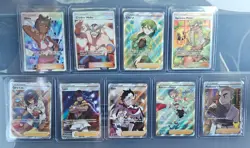Lot 9 Full Art Trainer Pokemon Cards TCG - Olivia, Leon, Crasher Wake, Cheryl... - Image 1
