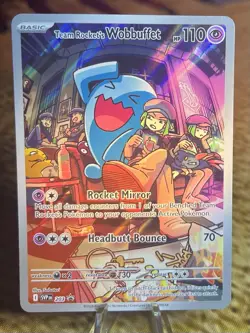 Pokemon Team Rocket's WOBBUFFET Destined Rivals Black Star Promo #203 - Image 1