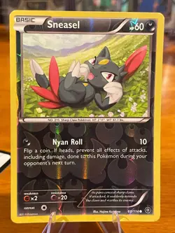 2016 Pokemon XY Steam Siege Sneasel 60/114 Reverse Holo MP - Image 1