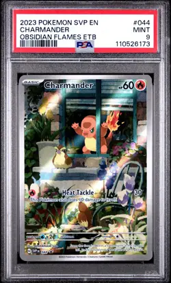 2023 POKEMON SVP EN-SV BLACK STAR PROMO #044 CHARMANDER PSA 9 - Image 1