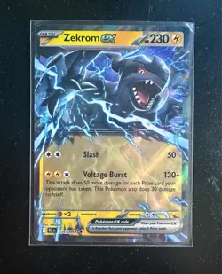 Pokemon TCG - Zekrom ex 034/086 Black Bolt (BLK) Holo NM Pack Fresh - Image 1