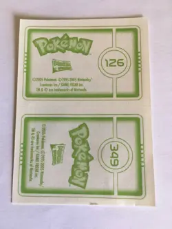 STICKER POKEMON N°126 " MAGMAR " N°349 " FEEBAS " MERLIN TOPPS SERIE 2005 - Image 2