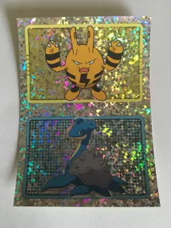STICKER POKEMON HOLO FOIL N°131 LAPRAS N°239 ELEKID MERLIN TOPPS SERIE 2005 - Image 1