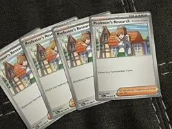 4x Professor's Research : Juniper 085/086 - Black Bolt / Playset Pokemon TCG - Image 1