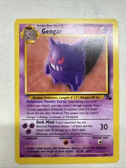 Gengar 20/62 Fossil Regular Non Holo Unlimited Pokemon WOTC NM-MT (A) - Image 1