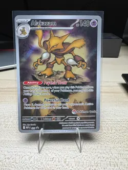 Pokemon Mega Evolution 009 Alakazam Promo Card Pokemon Center Stamped - Image 1