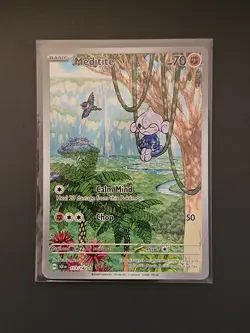 Meditate #153 Pokemon Stellar Crown Illustration Rare Card - Image 1