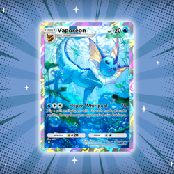 Vaporeon #72 Illustration Rare Pokemon TCG Pocket Eevee Grove Holo Card - Image 1