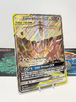 Espeon & Deoxys GX - SM240 -JUMBO Promo Ultra Rare Pokemon Card (Sun & Moon) - Image 2
