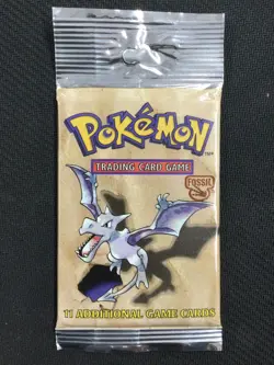 Pokemon Unopened Fossil Booster Pack 11 Cards Factory Sealed 1999 (1 Pack) - Image 1