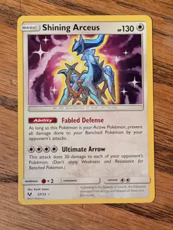 SHINING ARCEUS 57/73 Shining Legends Pokemon Card Holo - Image 1