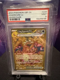 Pokemon TCG Charizard EX Obsidian Flames Holo Hyper Rare Card 228/197 PSA 9!! - Image 1