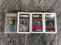 4 Graded Pokemon Cards PSA CGC Blastoise Persian Precious Trolly Metagross - Image 1