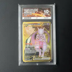 Pokemon TCG Team Rocket's Mewtwo EX Destined Rivals Card 240/182 Ace Gem Mint 10 - Image 1