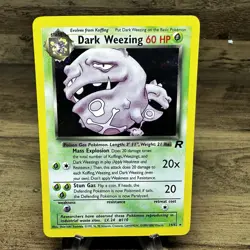 Dark Weezing 14/82 Pokemon TCG Vintage Card Team Rocket Set Holo Rare - Image 1