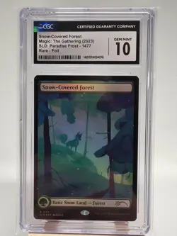 Magic the Gathering Secret Lair Paradise Frost Foil Snow-Covered Forest CGC 10 - Image 1