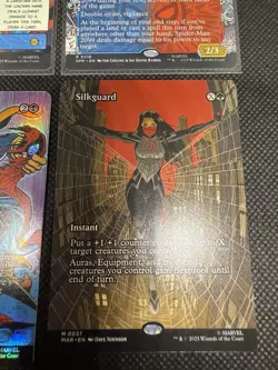 2025 Marvel's Spider-Man MTG Lot Of (4) 2 Rares, 2 mystic 1 Foil Saw In Half M - Image 2