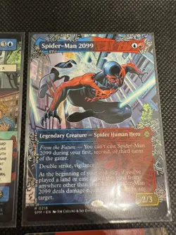 2025 Marvel's Spider-Man MTG Lot Of (4) 2 Rares, 2 mystic 1 Foil Saw In Half M - Image 4