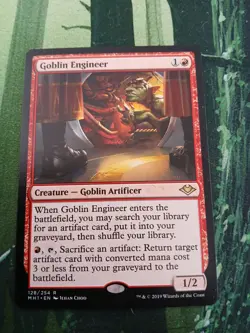 MTG Magic the Gathering - 1 x Goblin Engineer - Modern Horizons - EX/NM - Image 1