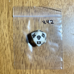 🎲MTG d20 Spindown 20-sided Life Counter die dice Dominaria United White DMU 842 - Image 1