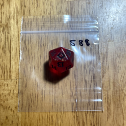 MTG d20 Spindown 20-sided Life Counter die dice Hour of Devastation Red HOU 588 - Image 1