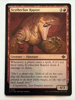 MTG The Lost Caverns of Ixalan Scytheclaw Raptor Foil 0165 NM - Image 1