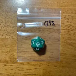 🎲 MTG d20 Spindown 20-sided Life Counter die dice - Dominaria - Green - DOM 093 - Image 1