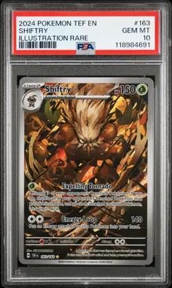 2024 POKEMON TEF EN-TEMPORAL FORCES ILLUSTRATION RARE #163 SHIFTRY PSA 10 - Image 1