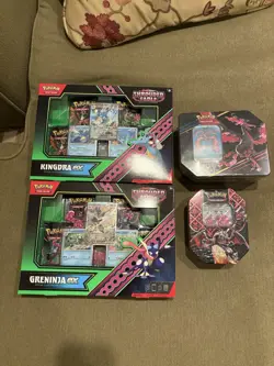 Pokemon Sealed Lot (greninja Ex, kingdra Ex, Crown Zenith, Paldean Fates) - Image 1