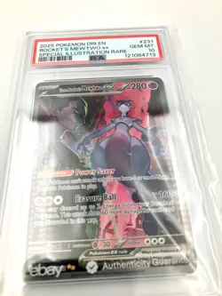 2025 Team Rocket’s Mewtwo ex POKEMON DRI EN SIR #231 PSA 10 Gem Mint, Ships Free - Image 5