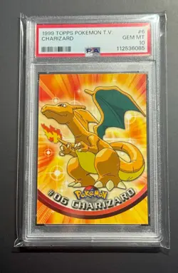 Charizard #6 PSA 10 💎 1999 Topps Pokemon TV Animation LOW POP - Image 1