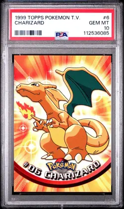 Charizard #6 PSA 10 💎 1999 Topps Pokemon TV Animation LOW POP - Image 3