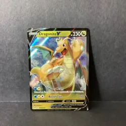 Dragonite V Pokemon GO TCG Full Art Holo Ultra Rare 049/078 - Image 1