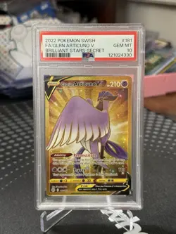 PSA 10 Pokemon Galarian Articuno V 181/172 Brilliant Stars Gold Secret Rare Holo - Image 1